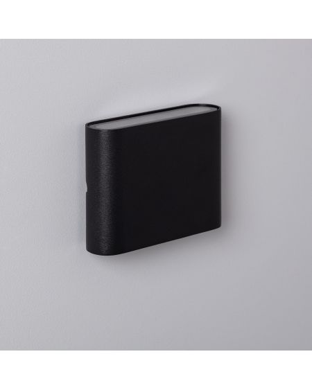 Applique Murale Extérieure LED 6W Aluminium Carrée Éclairage Double Face Noire