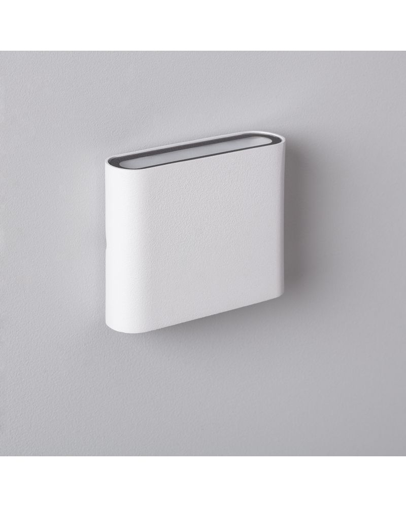 Applique Murale Extérieure LED 6W Aluminium Carrée Éclairage Double Face Blanche