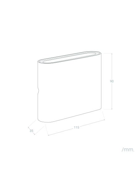 Applique Murale Extérieure LED 6W Aluminium Carrée Éclairage Double Face Blanche