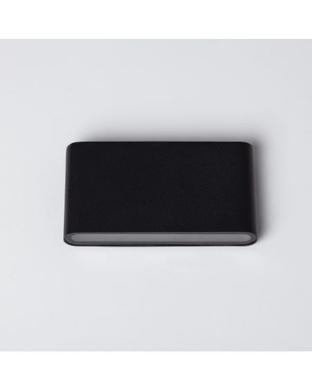 Applique Murale Extérieure LED 12W Aluminium Rectangulaire Éclairage Double Face Noire