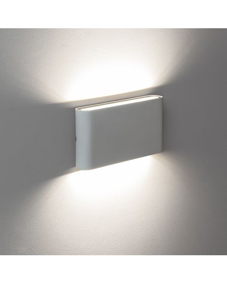 Applique Murale Extérieure LED 12W Aluminium Rectangulaire Éclairage Double Face Blanche