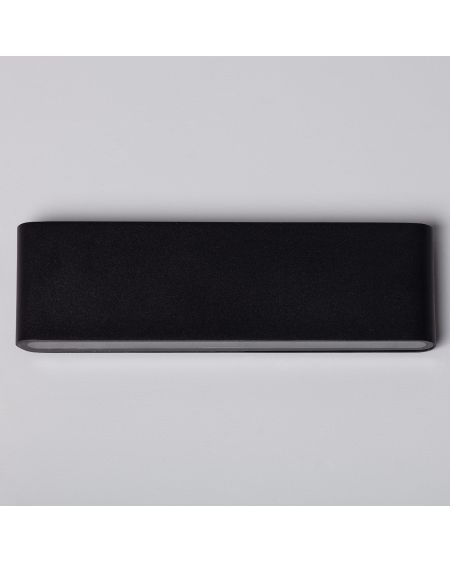 Applique Murale Extérieure LED 20W Aluminium Rectangulaire Éclairage Double Face Noire