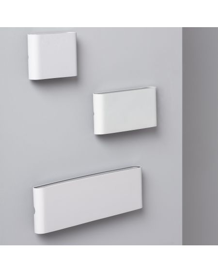 Applique Murale Extérieure LED 20W Aluminium Rectangulaire Éclairage Double Face Blanche