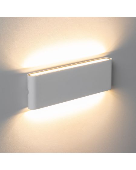 Applique Murale Extérieure LED 20W Aluminium Rectangulaire Éclairage Double Face Blanche