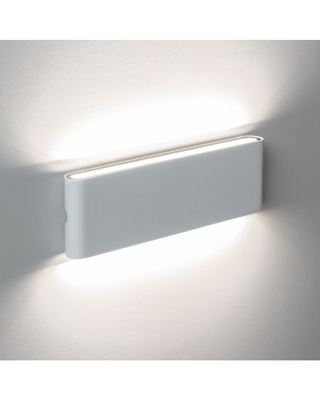 Applique Murale Extérieure LED 20W Aluminium Rectangulaire Éclairage Double Face Blanche