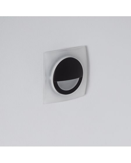 Balise LED Extérieure 3W Encastrable au Mur Carée Occulare Noire
