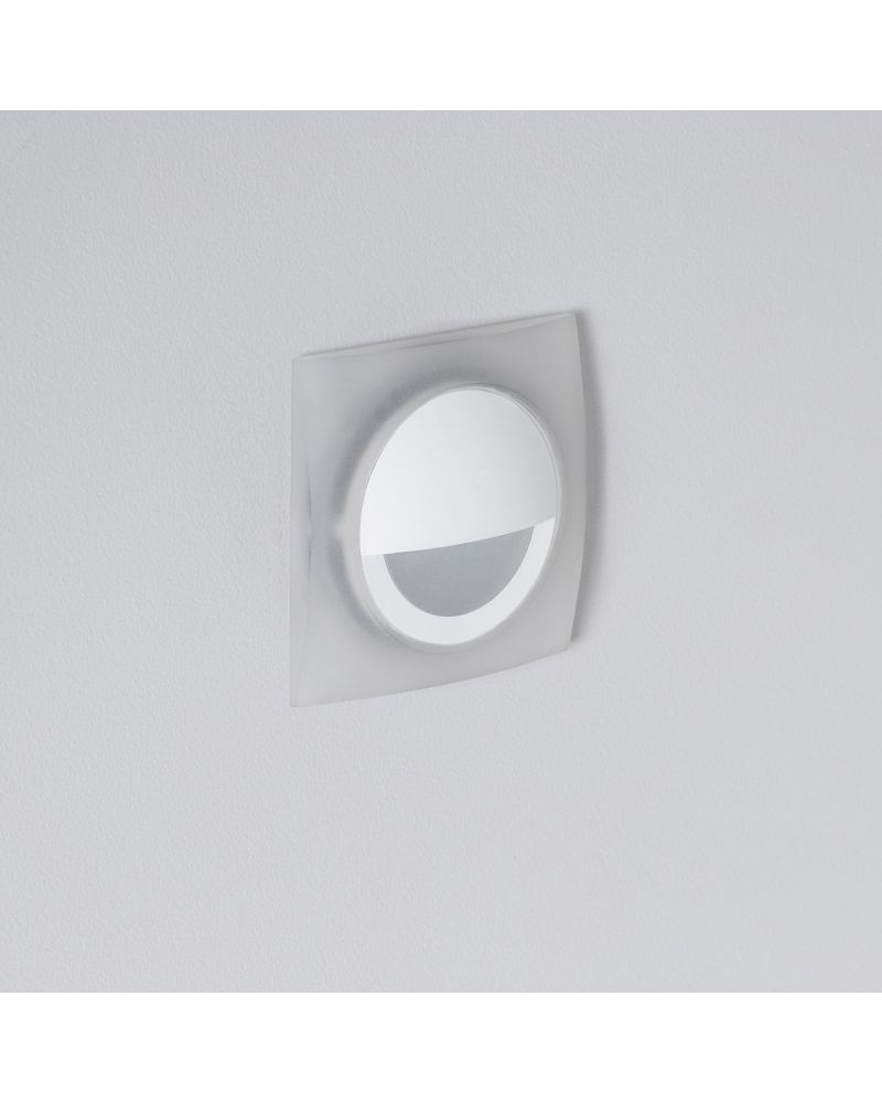 Balise LED Extérieure 3W Encastrable au Mur Carrée Occulare Blanche