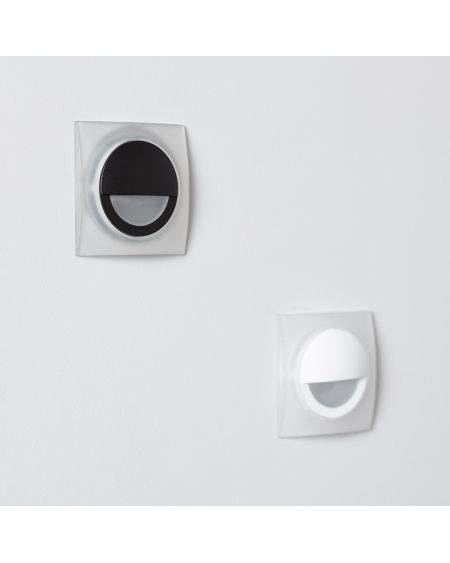 Balise LED Extérieure 3W Encastrable au Mur Carrée Occulare Blanche