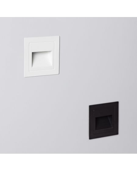 Balise LED Extérieure 3W Encastrable au Mur Carée Wabi Noire