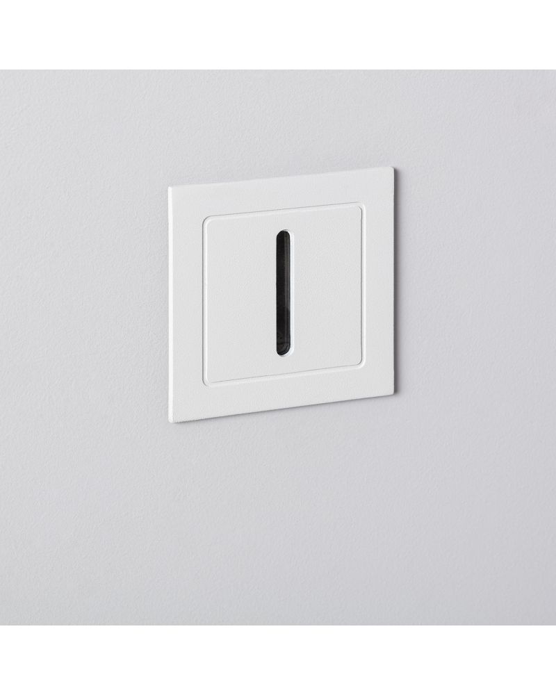 Balise LED Extérieure 3W Encastrable au Mur Linéaire Wabi Blanche