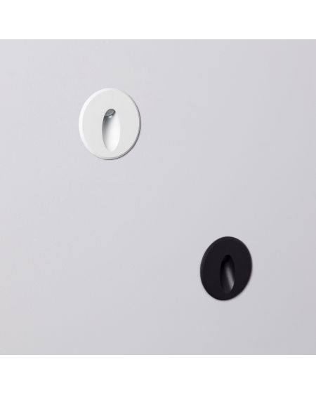 Balise LED Extérieure 3W Encastrable au Mur Ronde Bombée Wabi Blanche