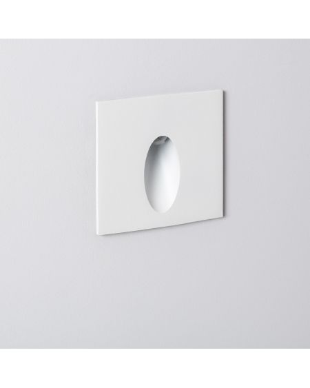Balise LED Extérieure 3W Encastrable au Mur Carée Bombée Wabi Blanche