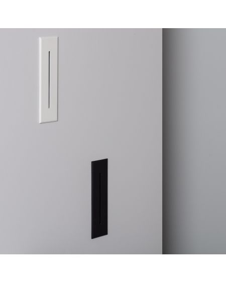 Balise LED Extérieure 3W Encastrable au Mur Rectangulaire Linéaire Wabi Noire