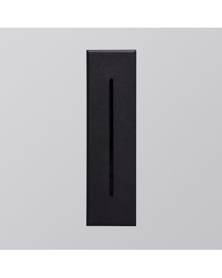 Balise LED Extérieure 3W Encastrable au Mur Rectangulaire Linéaire Wabi Noire