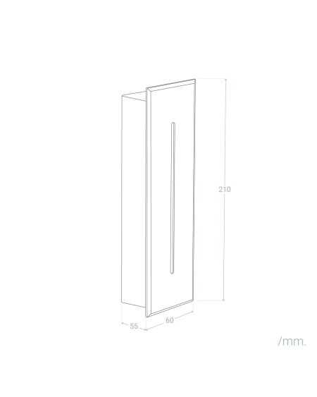 Balise LED Extérieure 3W Encastrable au Mur Rectangulaire Linéaire Wabi Blanche