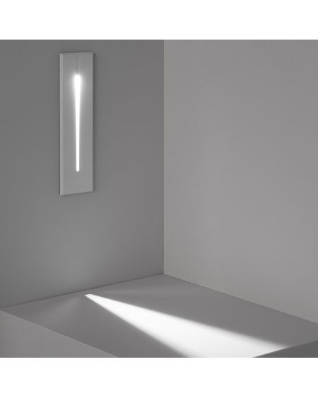 Balise LED Extérieure 3W Encastrable au Mur Rectangulaire Linéaire Wabi Blanche
