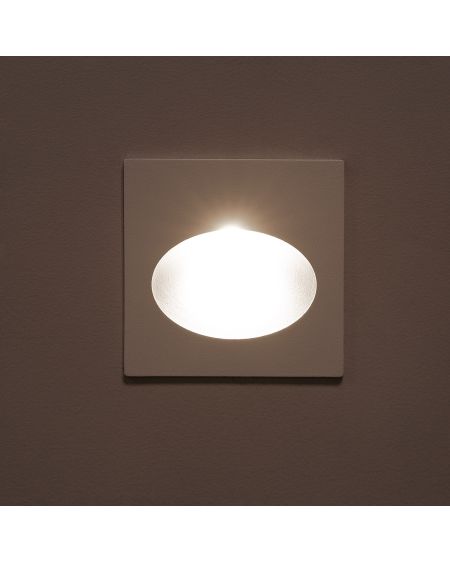 Balise Extérieure Murale LED Encastrable 2W Carrée Coney Blanche