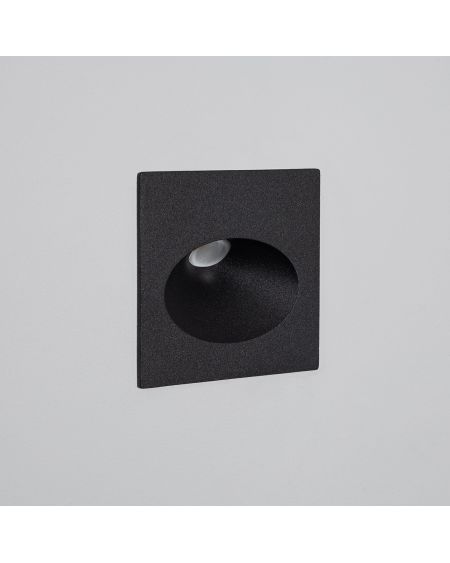 Balise Extérieure Murale LED Encastrable 2W Coney Noire