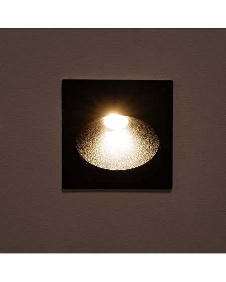 Balise Extérieure Murale LED Encastrable 2W Coney Noire