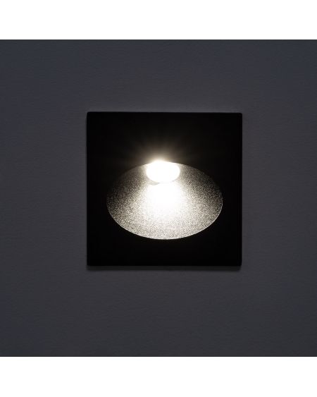Balise Extérieure Murale LED Encastrable 2W Coney Noire