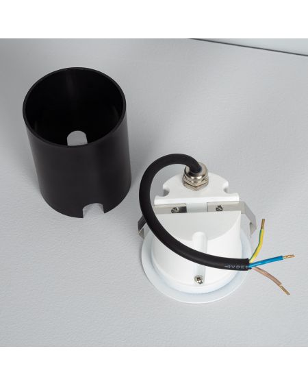 Balise Extérieure Murale LED Encastrable 3W Ronde Coney Blanche