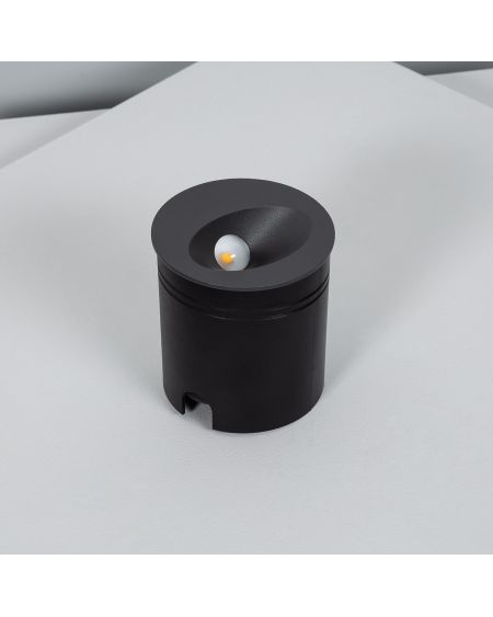 Balise Extérieure Murale LED Encastrable 2W Ronde Coney Grise
