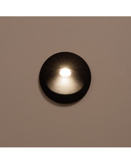 Balise Extérieure Murale LED Encastrable 2W Ronde Coney Grise