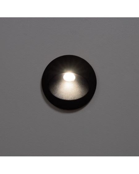 Balise Extérieure Murale LED Encastrable 2W Ronde Coney Grise