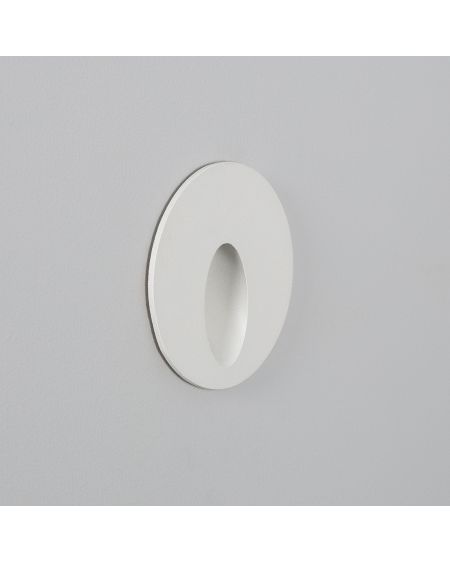 Balise Extérieure Murale LED Encastrable 3W Ronde Boiler Blanche