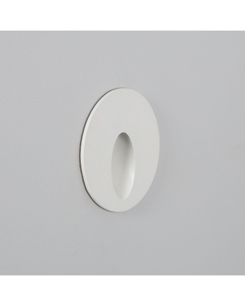 Balise Extérieure Murale LED Encastrable 3W Ronde Boiler Blanche