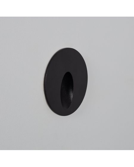 Balise Extérieure Murale LED Encastrable 3W Ronde Boiler Noire