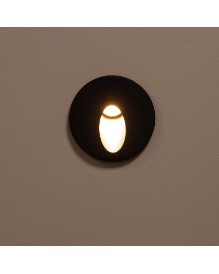 Balise Extérieure Murale LED Encastrable 3W Ronde Boiler Grise