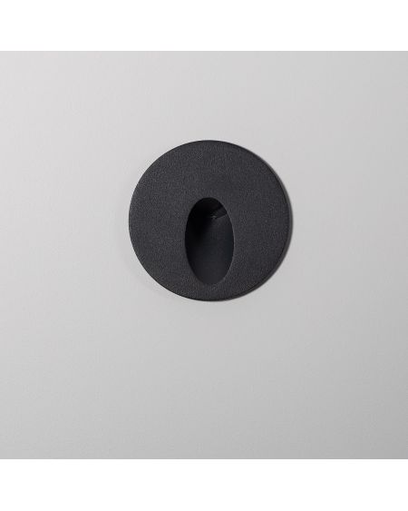 Balise Extérieure Murale LED Encastrable 3W Ronde Boiler Grise