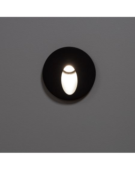 Balise Extérieure Murale LED Encastrable 3W Ronde Boiler Grise