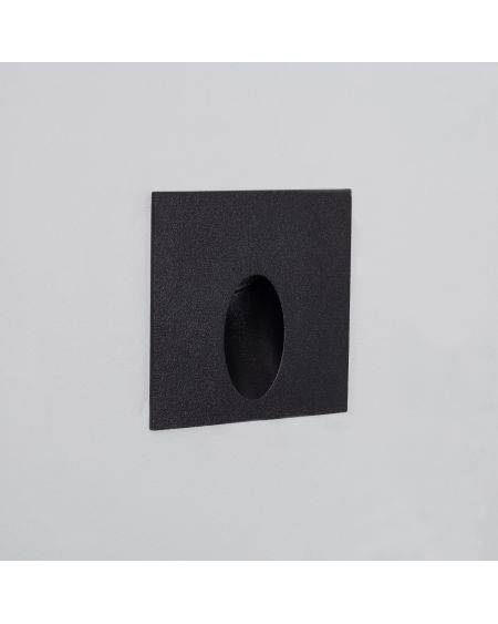 Balise Extérieure Murale LED Encastrable 2W Carrée Ellis Noire