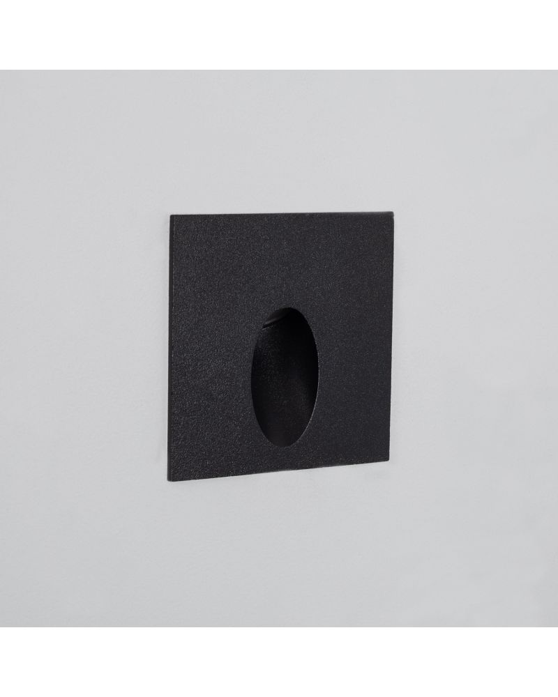 Balise Extérieure Murale LED Encastrable 2W Carrée Ellis Noire