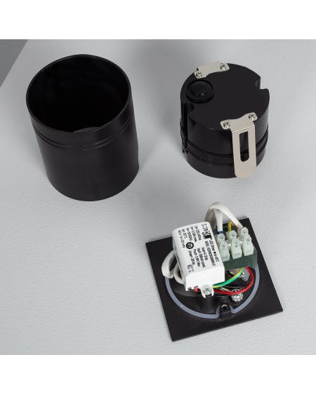 Balise Extérieure Murale LED Encastrable 2W Carrée Ellis Noire