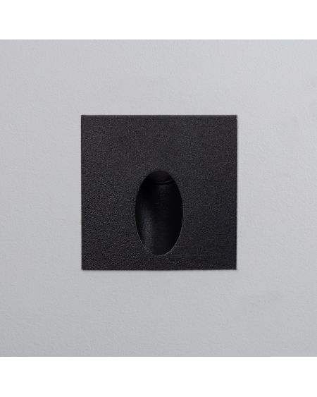Balise Extérieure Murale LED Encastrable 2W Carrée Ellis Noire