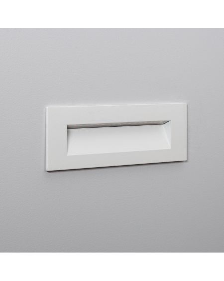 Balise LED Extérieure 6W Encastrable au Mur Rectangulaire Groult Blanche