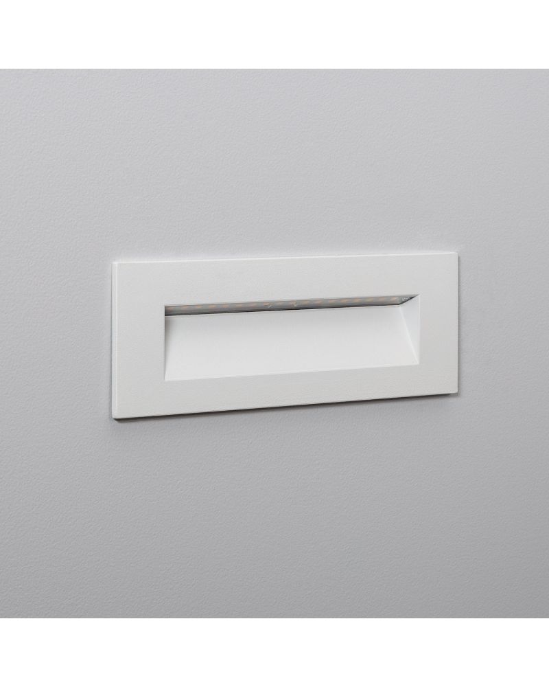Balise LED Extérieure 6W Encastrable au Mur Rectangulaire Groult Blanche