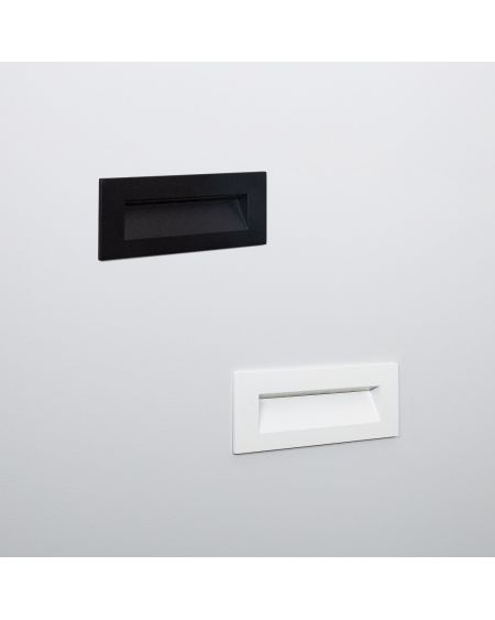 Balise LED Extérieure 6W Encastrable au Mur Rectangulaire Groult Blanche