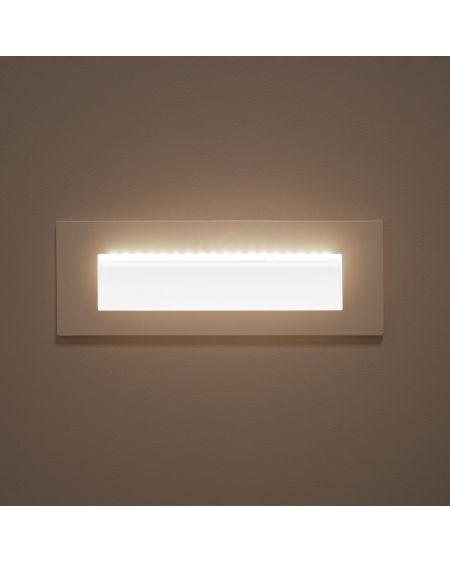 Balise LED Extérieure 6W Encastrable au Mur Rectangulaire Groult Blanche