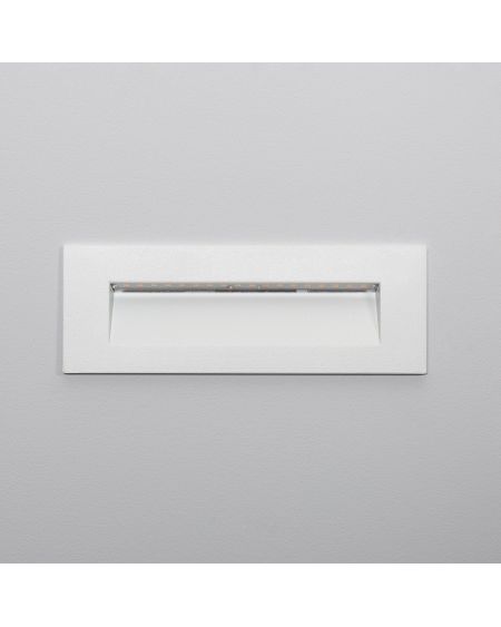 Balise LED Extérieure 6W Encastrable au Mur Rectangulaire Groult Blanche