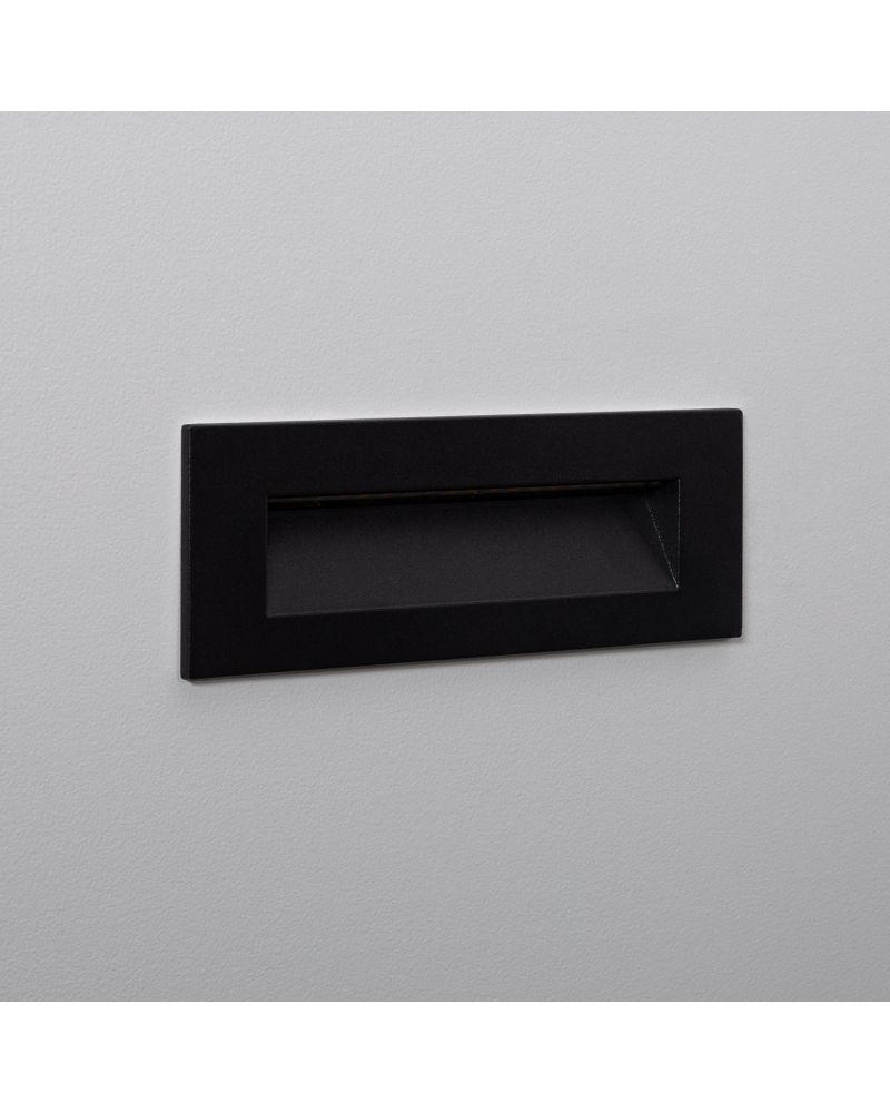 Balise LED Extérieure 6W Encastrable au Mur Rectangulaire Groult Noire