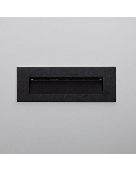 Balise LED Extérieure 6W Encastrable au Mur Rectangulaire Groult Noire