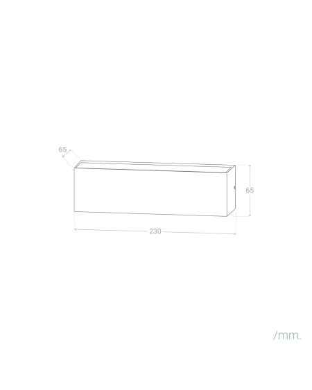 Applique Murale LED Extérieure Lena 10W Éclairage Double Face Rectangulaire Blanche