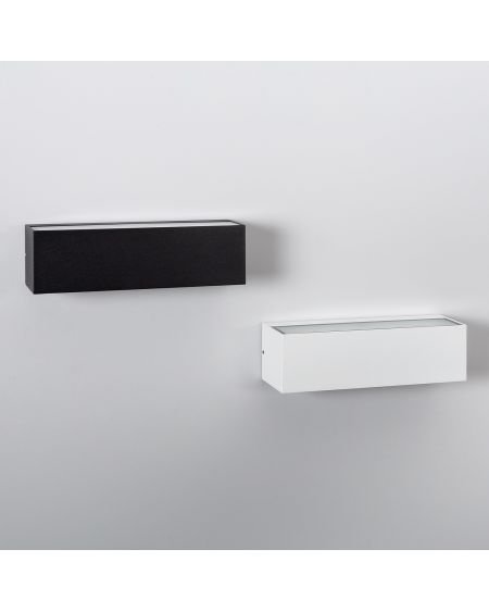 Applique Murale LED Extérieure Lena 10W Éclairage Double Face Rectangulaire Blanche