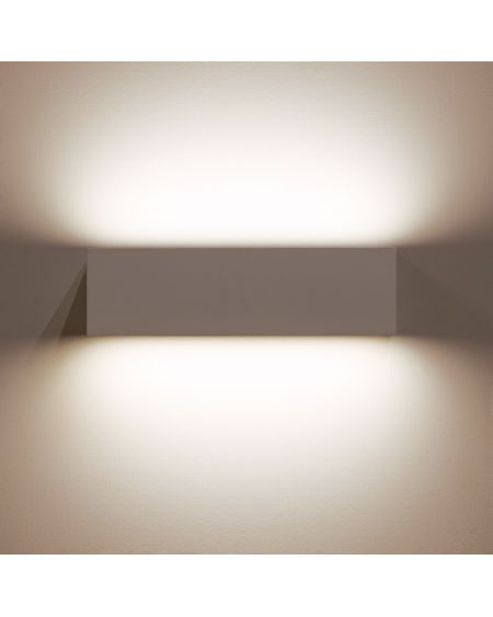 Applique Murale LED Extérieure Lena 10W Éclairage Double Face Rectangulaire Blanche