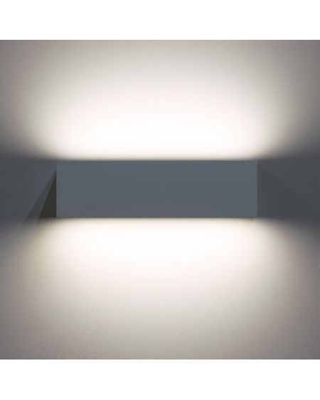 Applique Murale LED Extérieure Lena 10W Éclairage Double Face Rectangulaire Blanche