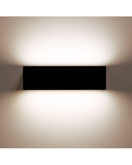 Applique Murale LED Extérieure Lena 10W Éclairage Double Face Rectangulaire Noire